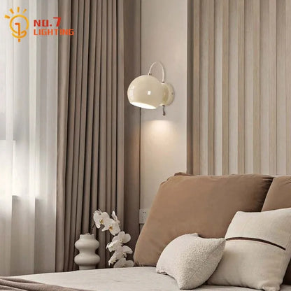 Aplique de pared LED DecorBites™ Cream Wind, apliques minimalistas giratorios de hierro forjado para dormitorio y sala de estar