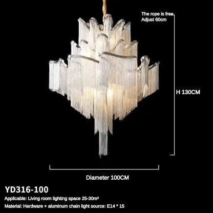 Lámpara de techo colgante DecorBites™ con borlas de flores LED para sala de estar y escaleras - Elegante lámpara colgante para villa