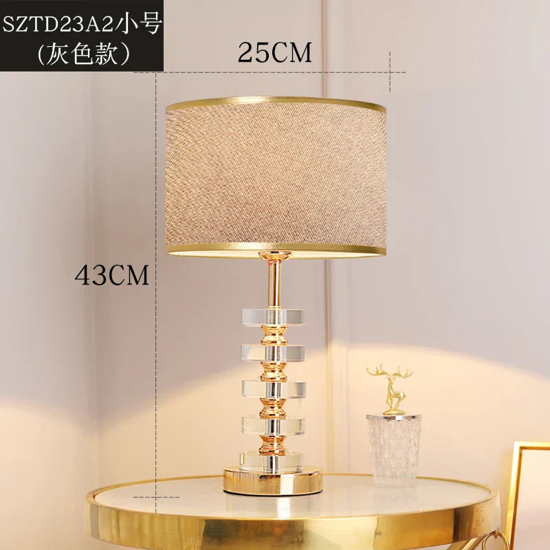 DecorBites™ Crystal Table Lamp: Elegant Modern American Style for Living Room Bedroom