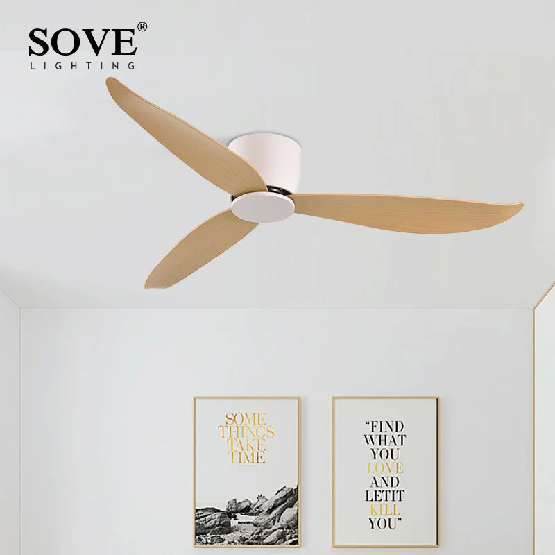 DecorBites™ 6-Speed DC Motor Ceiling Fan Remote Control 17CM Low Floor Loft Decorative Fan