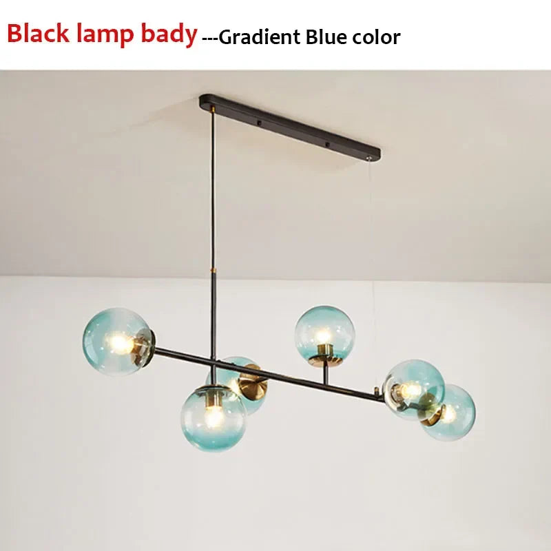 Lámpara colgante LED de bola de cristal DecorBites™: una moderna lámpara de araña para la decoración de la sala de estar.