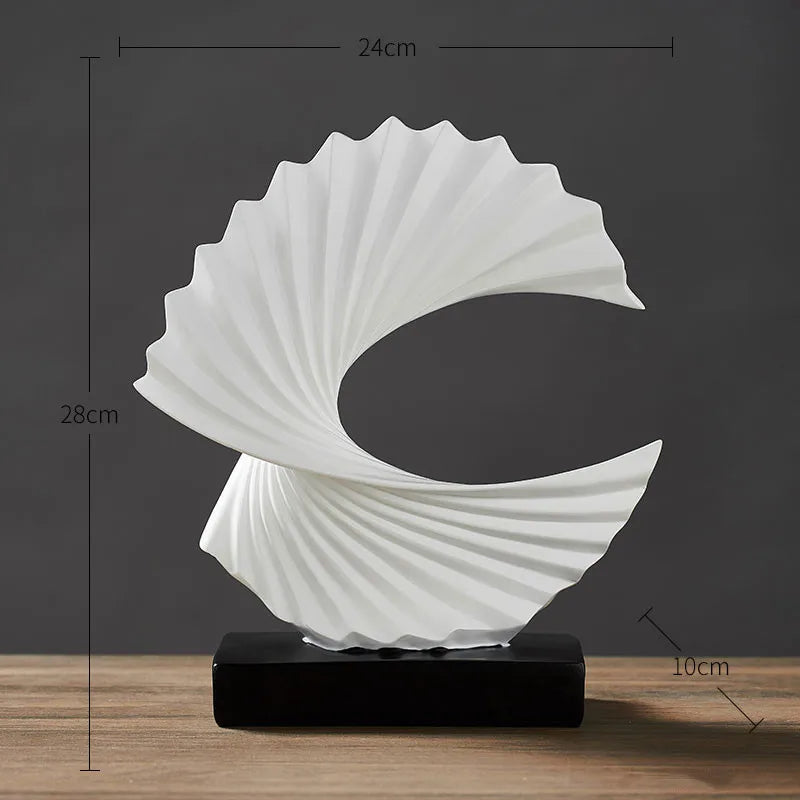 Gold Resin Abstract Sculpture Modern Artistic