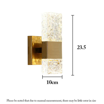 Apliques de pared LED nórdicos de cristal DecorBites™ | Apliques modernos ondulados para la decoración del hogar