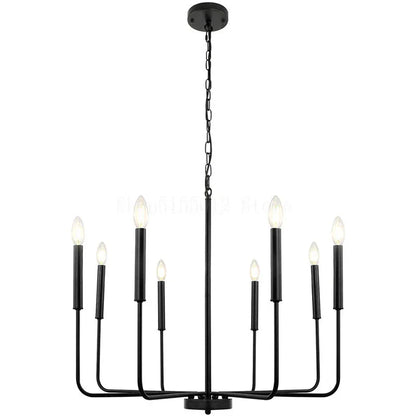 DecorBites™ Gold Black Retro Chandelier Candle Ceiling Lighting for Living Room & Restaurant