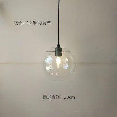 DecorBites™ Glass Globe Chrome Pendant Light - Nordic Style Hanging Lamp