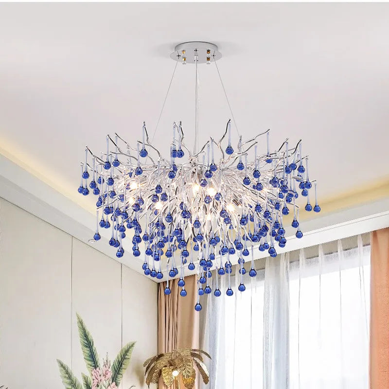 Decorbites™ Kinder-Rosa-Kristall-Kronleuchter: Bunte Chrom-Deckenleuchte für das Mädchenzimmer