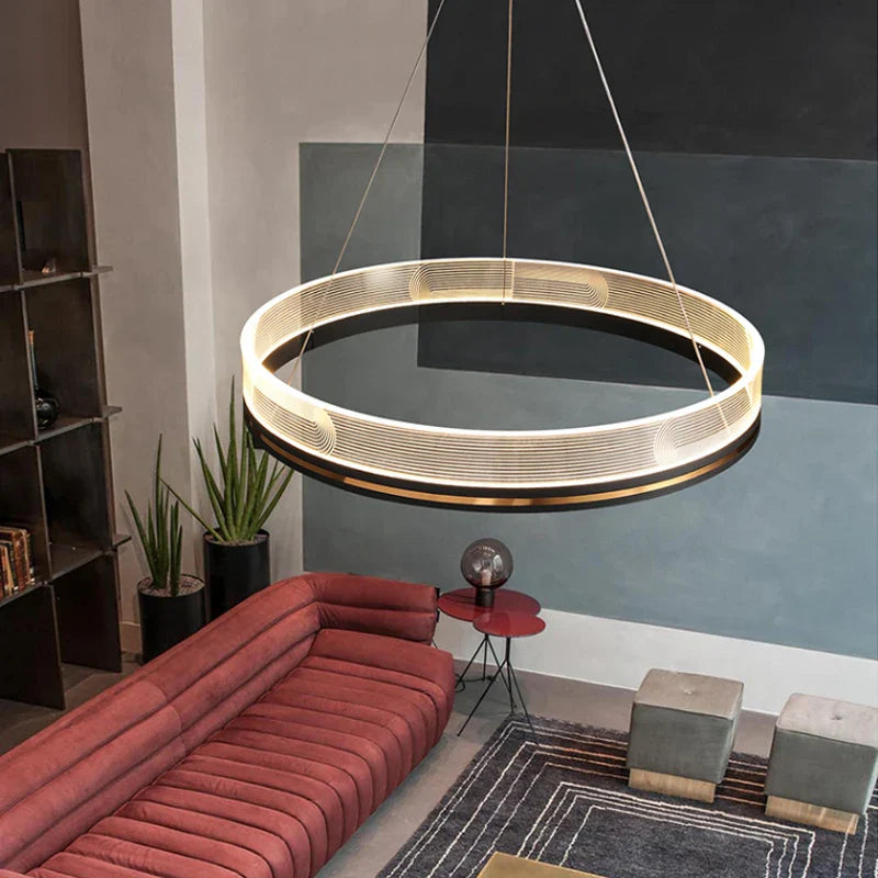 DecorBites™ Black/Gold LED Pendant Lights | Modern Design for Home Lighting Decoration