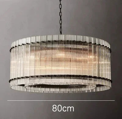 DecorBites™ Gold Double Layer Ring Crystal Pendant Light for Bedroom Dining Living Room