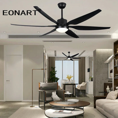 مروحة سقف DecorBites™ مقاس 66 بوصة مزودة بشفرات بلاستيكية وإضاءة LED وجهاز تحكم عن بعد