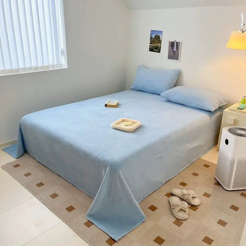 DecorBites™ Lace Ruffles Floral Velvet Patchwork Duvet Cover Bedding Set