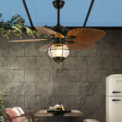 ديكوربايتس™ مروحة إضاءة ريترو مقاس 52 بوصة مع جهاز تحكم عن بعد لغرفة المعيشة وغرفة النوم