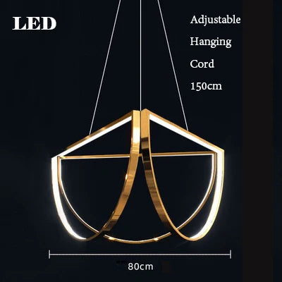 DecorBites™ Gold Chandelier LED Indoor Lighting for Living Room & Bedroom