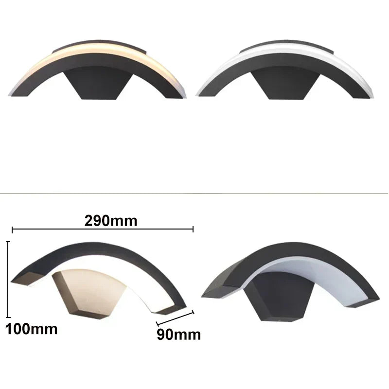 Lámpara de pared exterior LED impermeable DecorBites™ con sensor de movimiento para porche, jardín y balcón