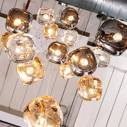 DecorBites™ Crystal Staircase Chandelier: Modern Luxury Indoor Lighting Fixture