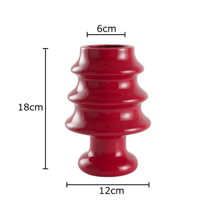 DecorBites™ Christmas Tree Ceramic Vase Xmas Decor Table Flowers Room Decor