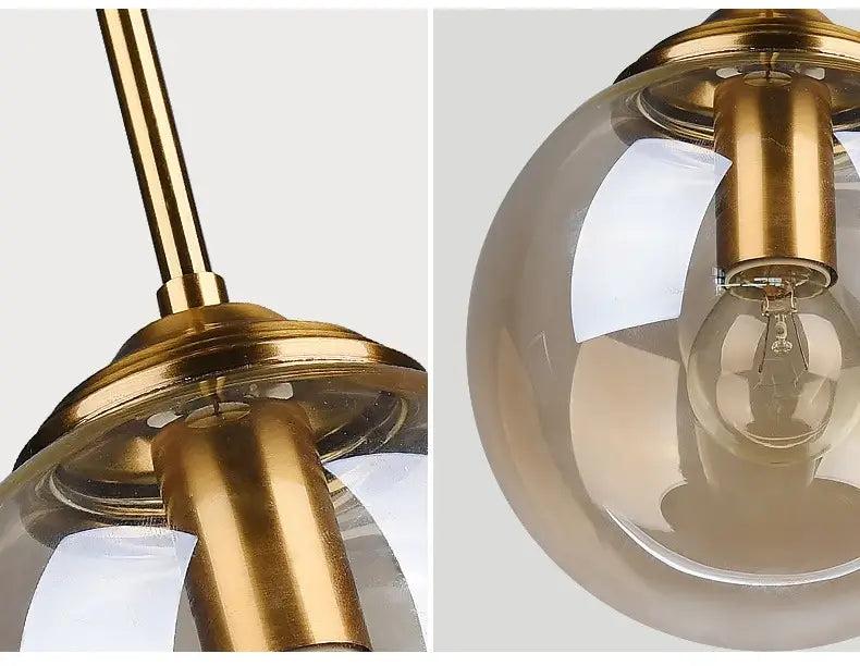 DecorBites™ Luxury Nordic LED Chandelier with Glass Shades