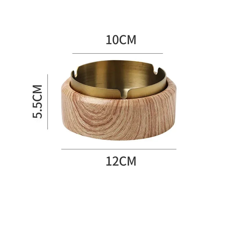 Cenicero DecorBites™ con textura de mármol chapado en oro - Accesorios para fumar