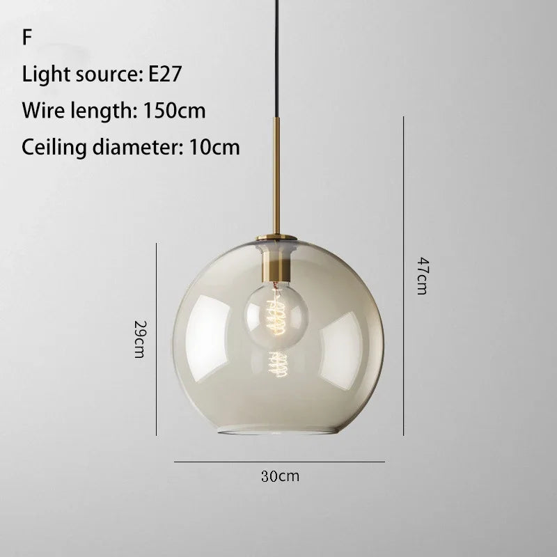 DecorBites™ Industrial Retro LED Glass Pendant Light Chandelier for Kitchen Restaurant