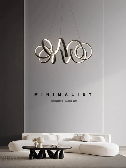 Lámpara de araña LED creativa y retorcida DecorBites™ para iluminación de sala de estar y dormitorio