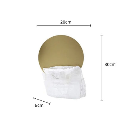 DecorBites™ Crystal Geometric Metal Sculpture Decor Ornaments Golden Handicraft Figurines