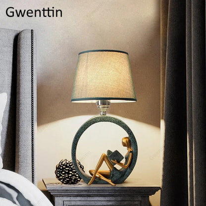 DecorBites™ Guitar Girl Table Lamp for Bedroom Study Desk Light - Nordic Home Decor