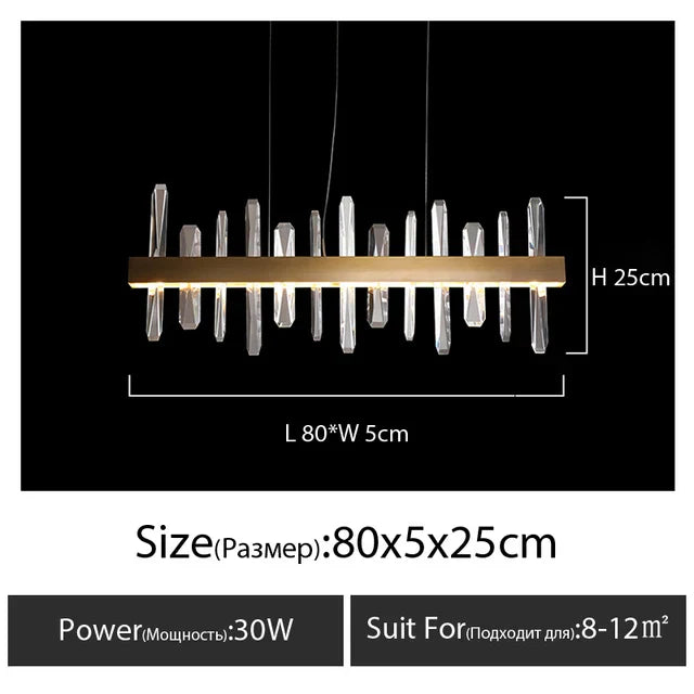 DecorBites™ K9 Luxury Pendant Chandelier, LED Indoor Lighting for Kitchen, Living Room, Bedroom