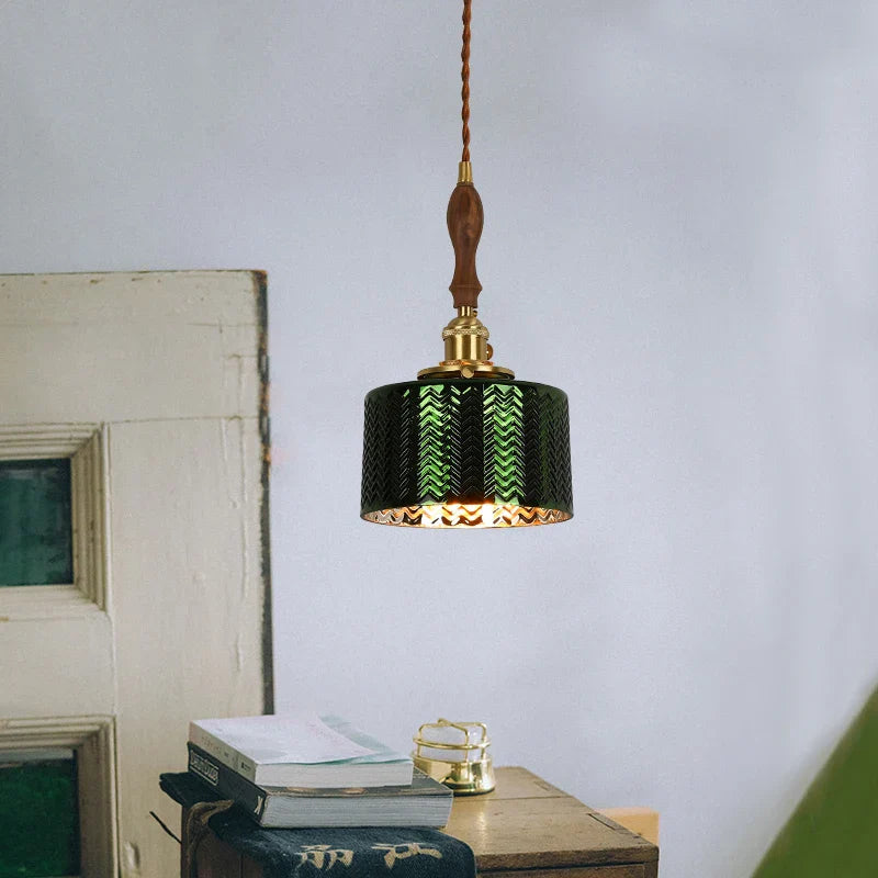 DecorBites™ Green Wave Glass Pendant Lamp: Modern Minimalism for Living Room, Bedroom, Cafe