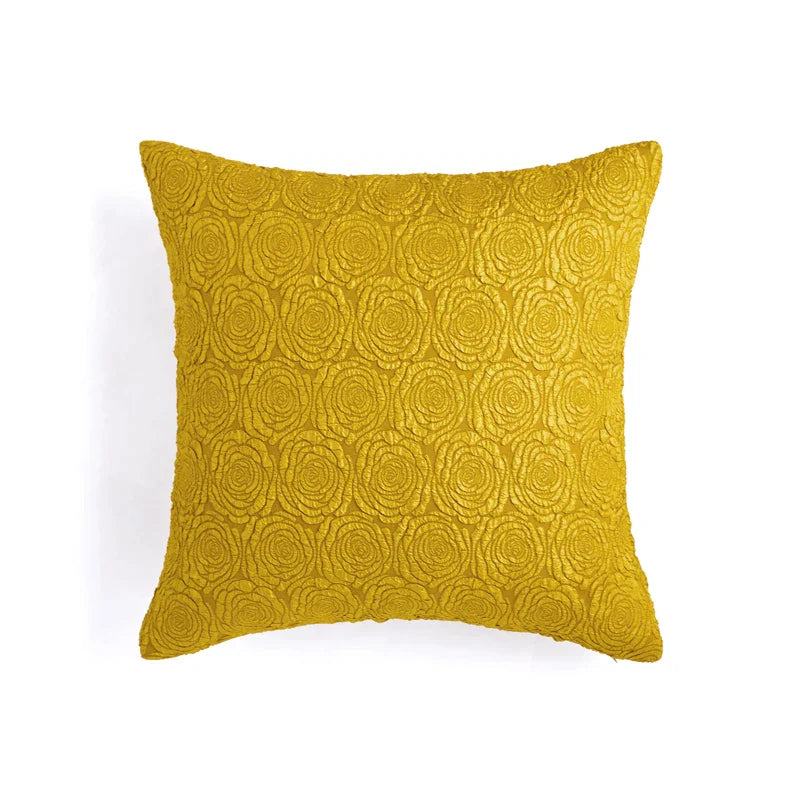 DecorBites™ Citron Flowers Plants Print Pillow Case: Farmhouse Decorative Cushion Cover