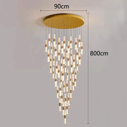 Lámpara colgante de cristal DecorBites™ para escalera, sala de estar o interior