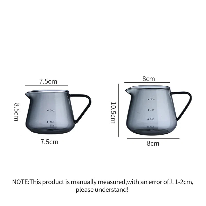 DecorBites™ Glass Coffee Pot Server 400/600ML - Reusable Coffee Carafe & Kettle