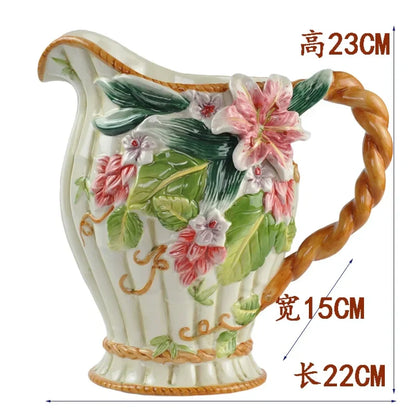 DecorBites™ Elephant Vase: European Style Ceramic Home Decor for Living Room, Table, and Porch