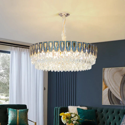 DecorBites™ Crystal Chandelier: Modern Luxury Lighting for Home, Hotel, Restaurant