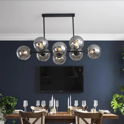 DecorBites™ LED Glass Ball Pendant Light for Dining Kitchen Bedroom Chandelier Island Decor