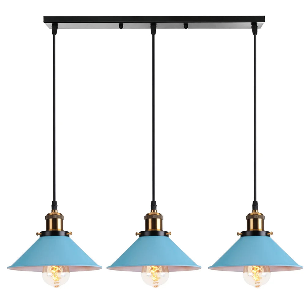 Decorbites™ Industrielle Nordische Pendelleuchten mit Mehrfarbiger Lampenschirm für Küche und Esszimmer