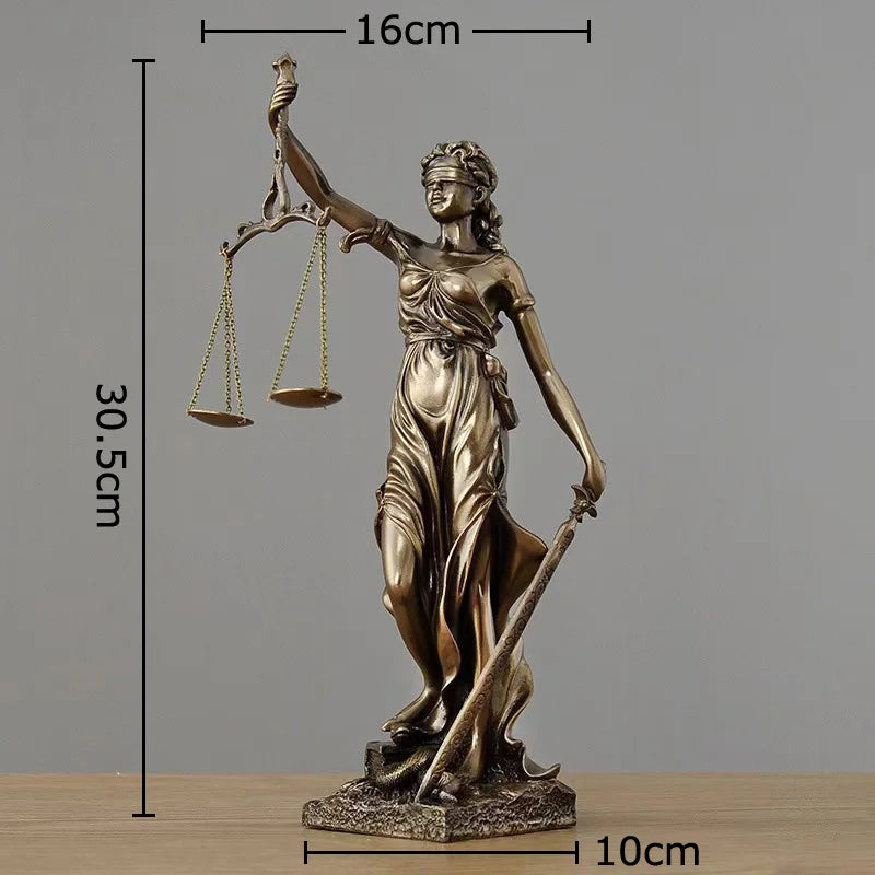DecorBites™ Justice Goddess Resin Sculpture - Room Aesthetic Decor
