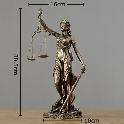 DecorBites™ Justice Goddess Resin Sculpture - Room Aesthetic Decor