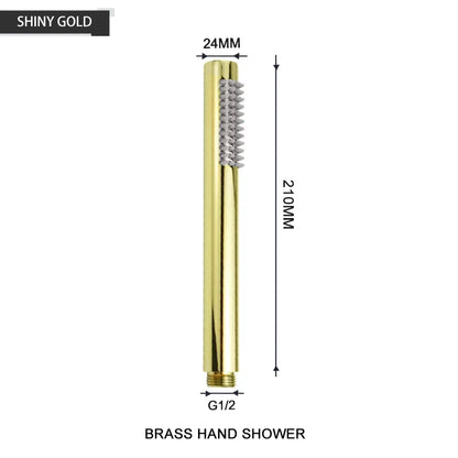 DecorBites™ Brass Handheld Shower Head in Brushed Golden Finish