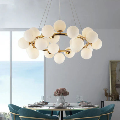 Lámpara colgante moderna DecorBites™ con bola de cristal y luz LED para decoración del hogar