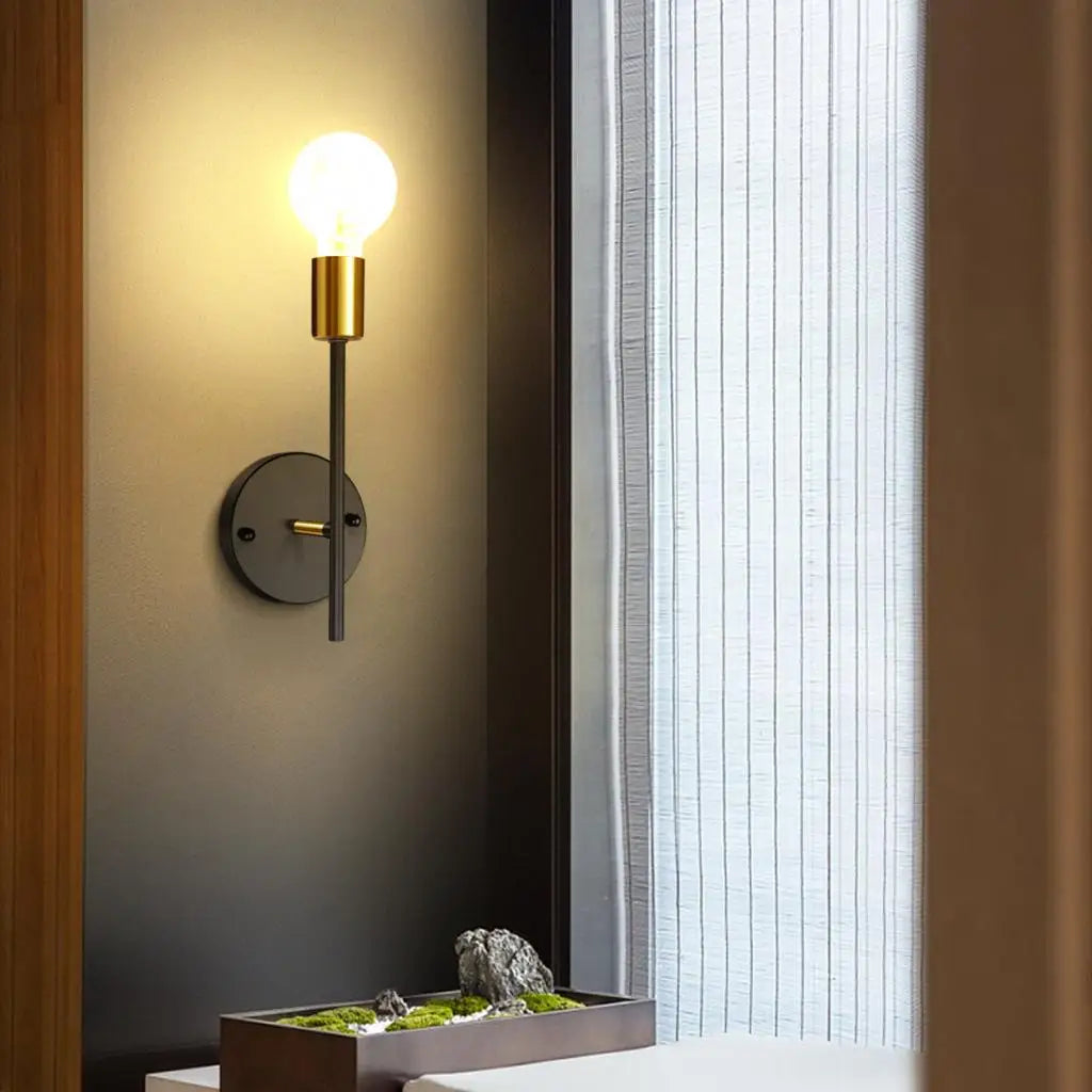 Black Industrial Wall Sconce Style B Design