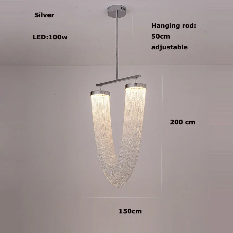 DecorBites™ LED Aluminum Ceiling Chandelier Lighting Hanging Lamps for Foyer