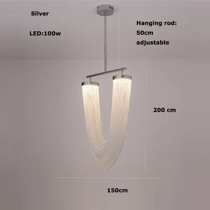 DecorBites™ LED Aluminum Ceiling Chandelier Lighting Hanging Lamps for Foyer