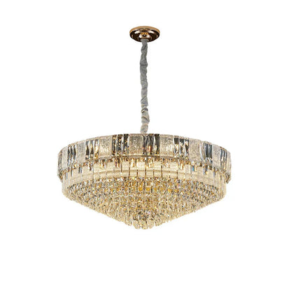 DecorBites™ K9 Crystal Gold Chandelier Lighting for Living Room