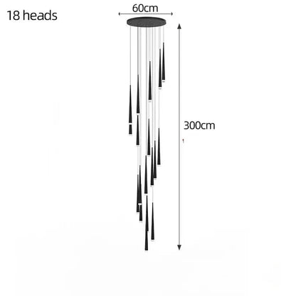 DecorBites™ LED Chandelier: Modern, Dimmable Ceiling Light for Living Room, Kitchen, Staircase