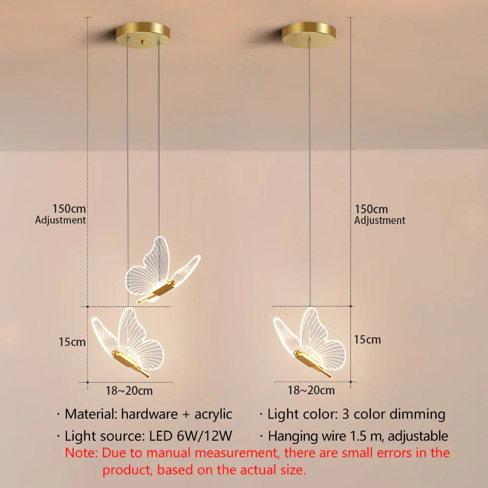 DecorBites™ Butterfly LED Pendant Chandelier for Living Room and Bedroom