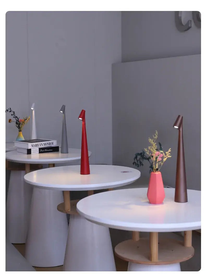 DecorBites™ LED Rechargeable Desk Lamp Creative Living Room Study Lamp Top Touch Dimming Atmosphere Desktop Decoration