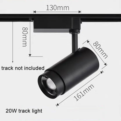 أضواء مسار صناعية سوداء قابلة للتعديل من DecorBites™