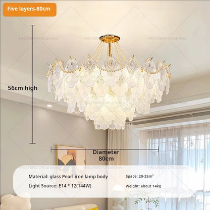 DecorBites™ Crystal Chandelier: Luxury Living Room Lighting for Elegant Home Decor