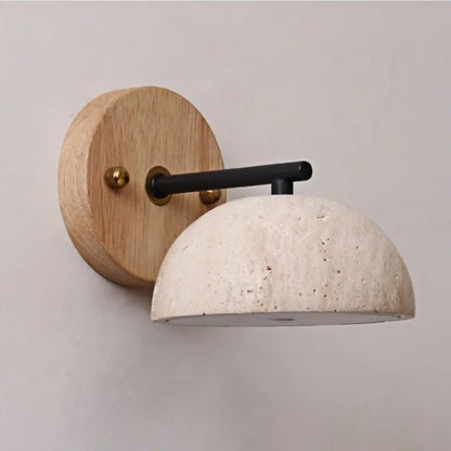 DecorBites™ Canopy LED Wall Light Yellow Travertine Modern Iron Bedside Lamp