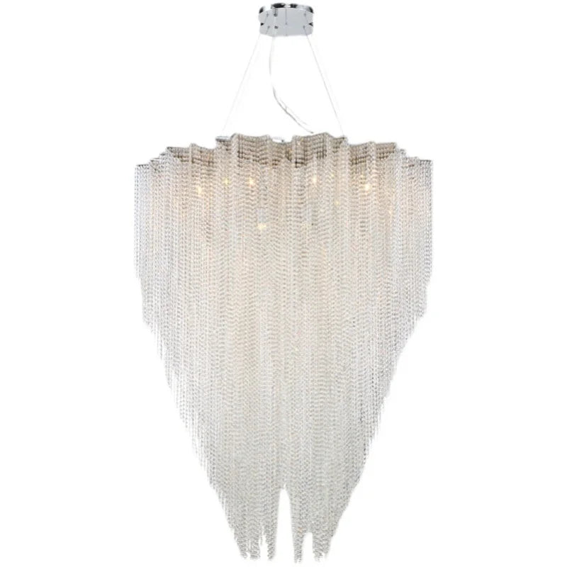 DecorBites™ Crystal Tassel Pendant Light: Italian Postmodern Luxury for Bedroom & Restaurant