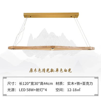 DecorBites™ Chinese Style Wood Art Chandelier for Modern Zen Atmosphere